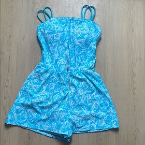 Floral Blue Women Swim One Piece